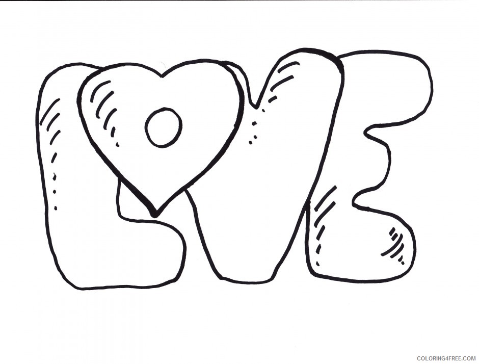 love coloring pages letters Coloring4free