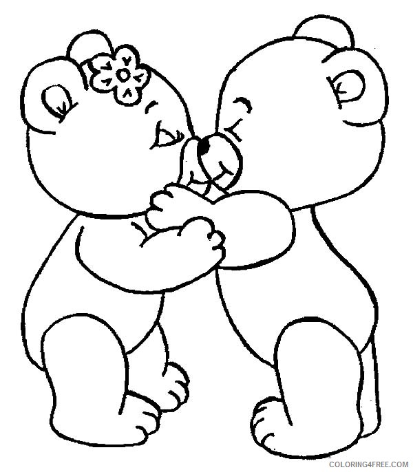 love coloring pages teddy bear love Coloring4free