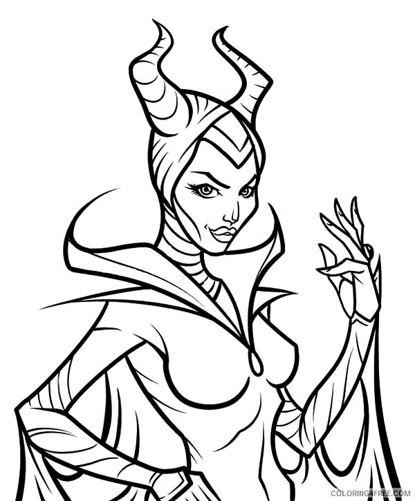 Maleficent Face Coloring Coloring Pages
