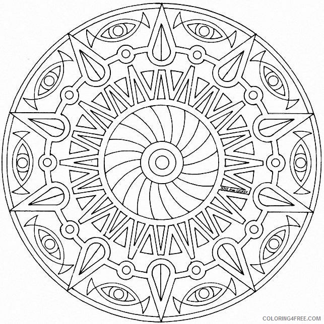 mandala circle coloring pages Coloring4free