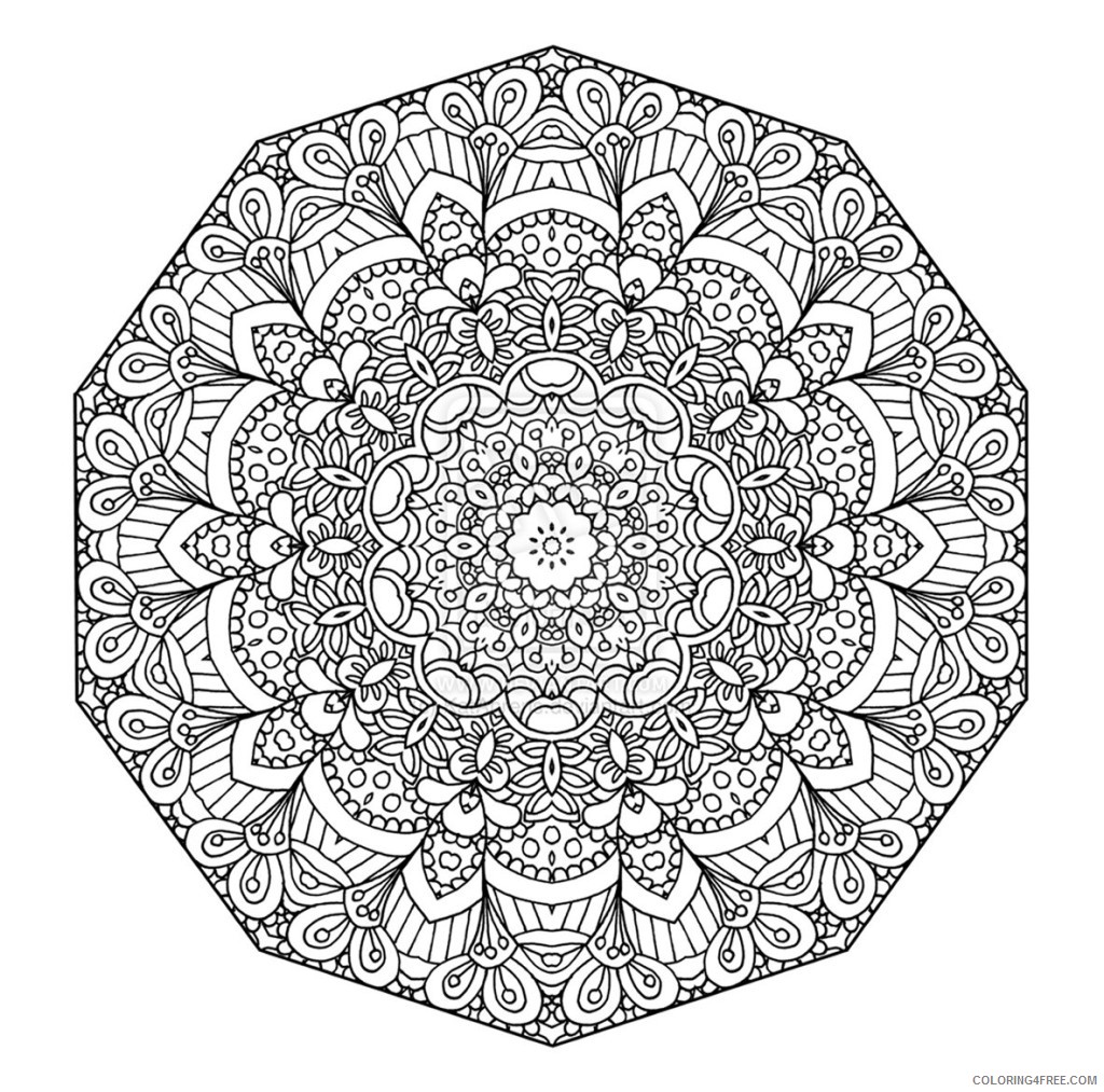 mandala coloring pages difficult Coloring4free