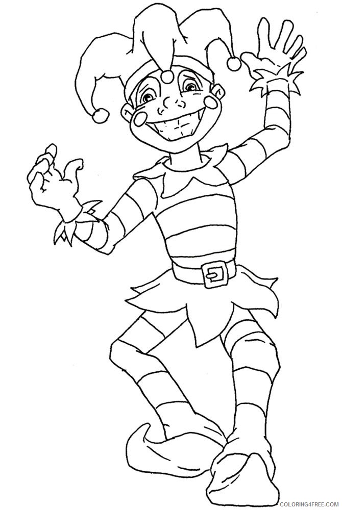 mardi gras coloring pages jester Coloring4free