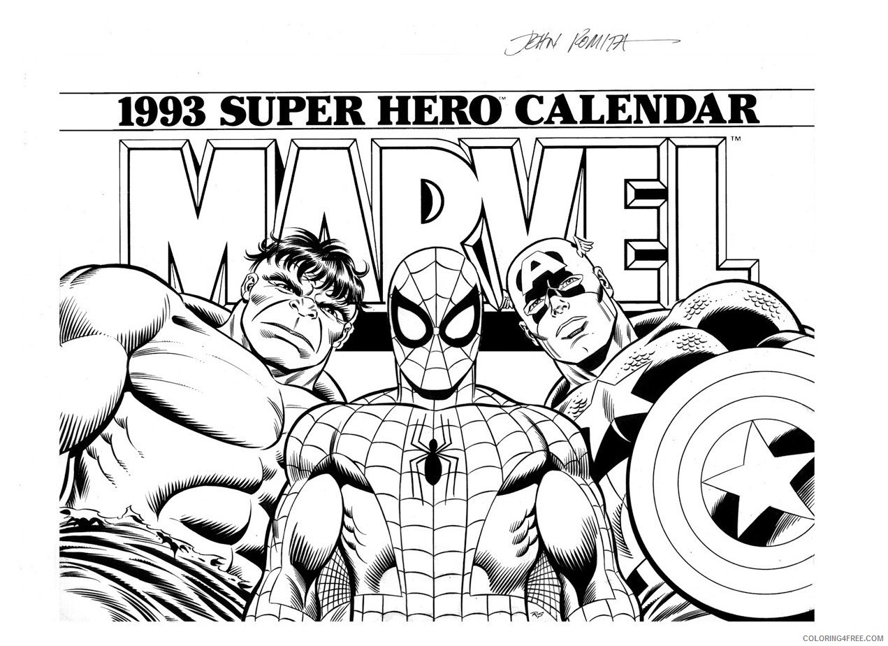 marvel coloring pages free printable Coloring4free