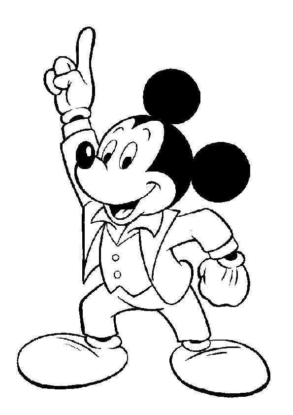 mickey mouse coloring pages dancing Coloring4free