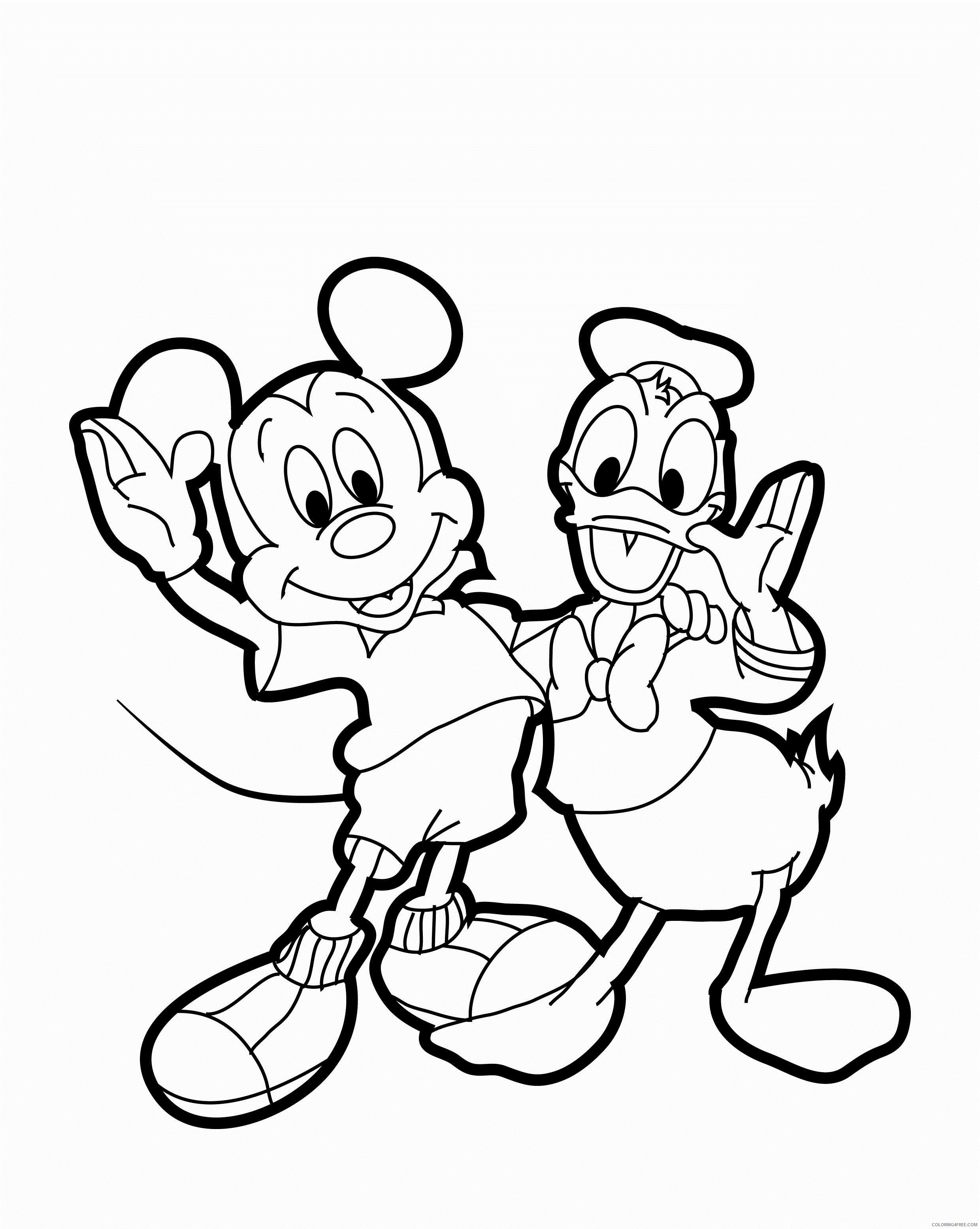 mickey mouse coloring pages donald duck Coloring4free