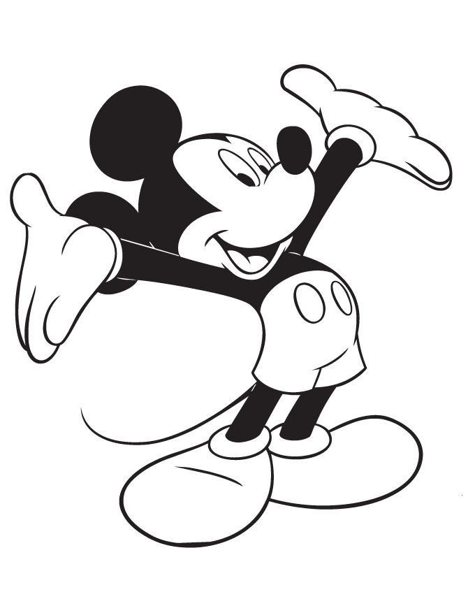 mickey mouse coloring pages to print Coloring4free