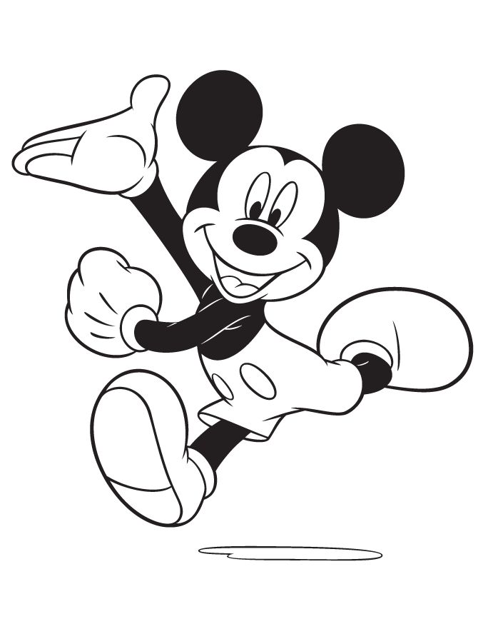 mickey mouse jumping coloring pages Coloring4free