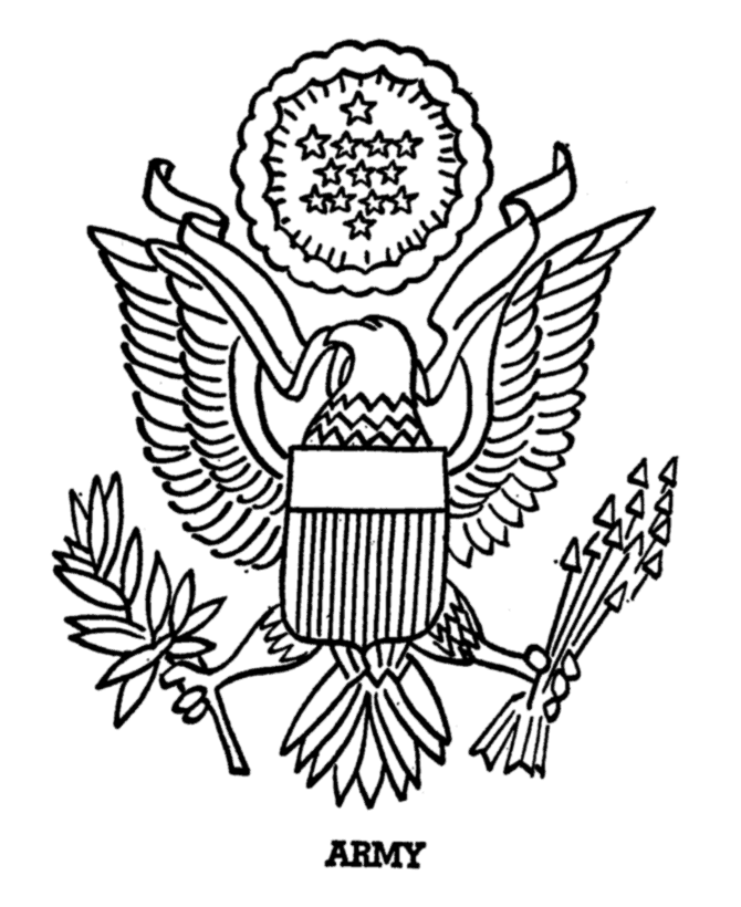 military coloring pages army logo Coloring4free