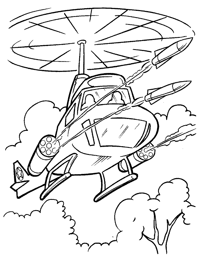 military coloring pages helicopter Coloring4free