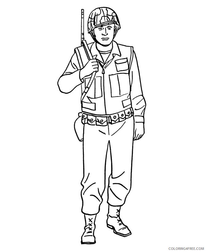military coloring pages soldier Coloring4free