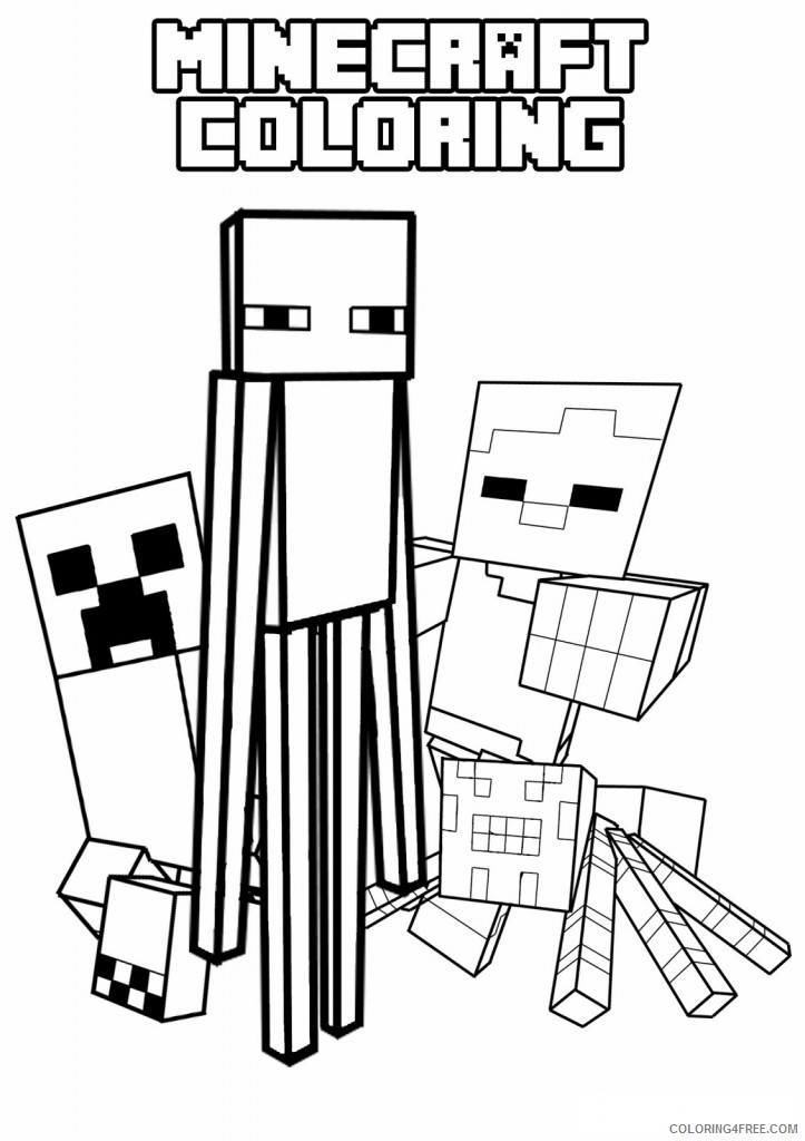 minecraft coloring pages to print Coloring4free