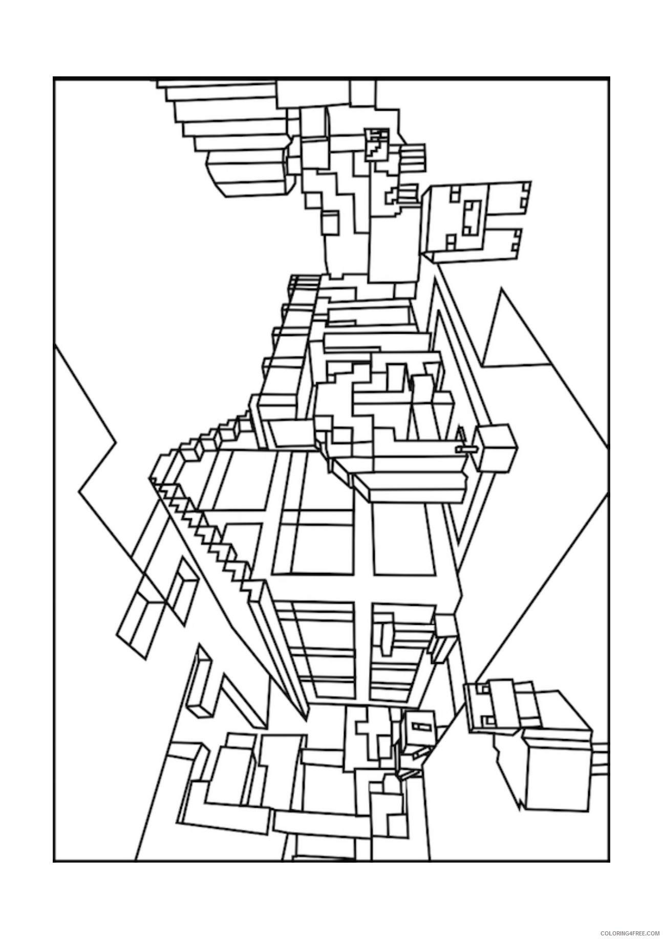 minecraft world coloring pages free to print Coloring4free