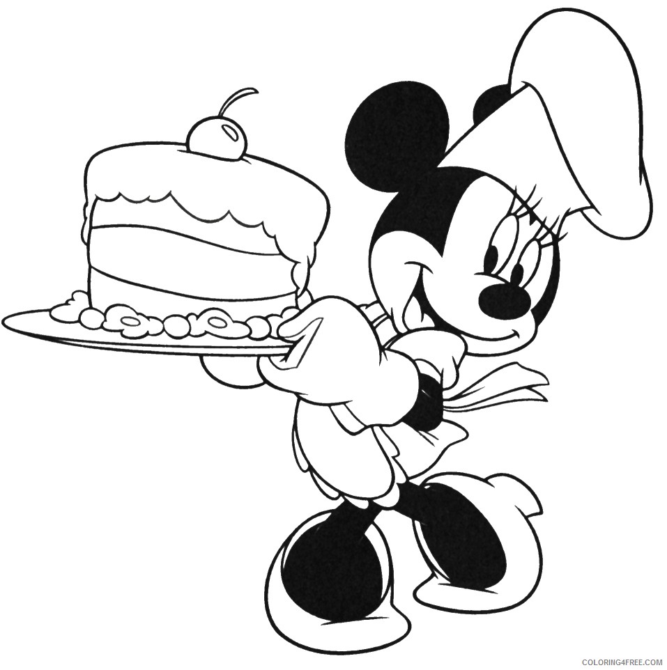minnie mouse birthday coloring pages number two Coloring4free