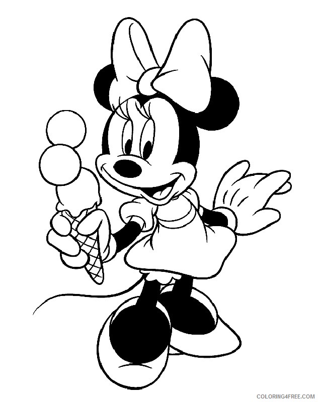 minnie mouse coloring pages ice cream Coloring4free
