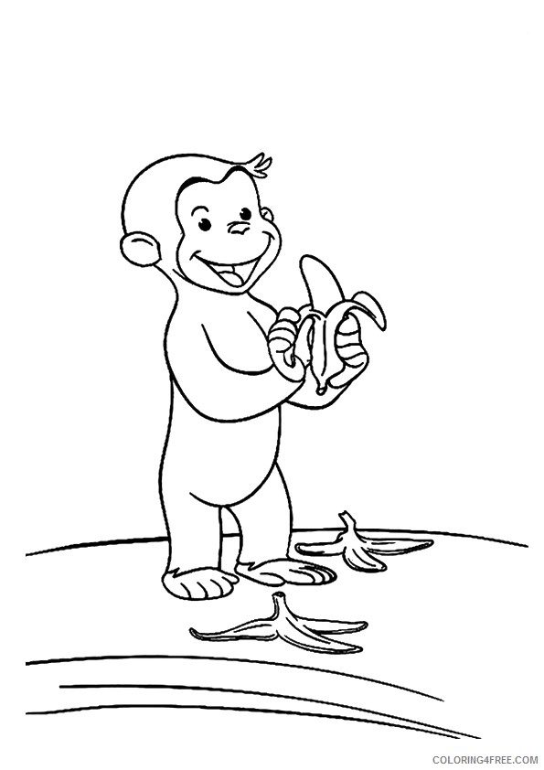 monkey coloring pages curious george Coloring4free