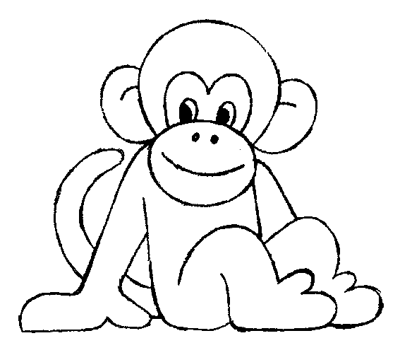 monkey coloring pages for preschooler Coloring4free