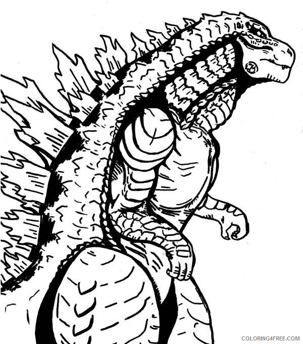 monster coloring pages godzilla Coloring4free