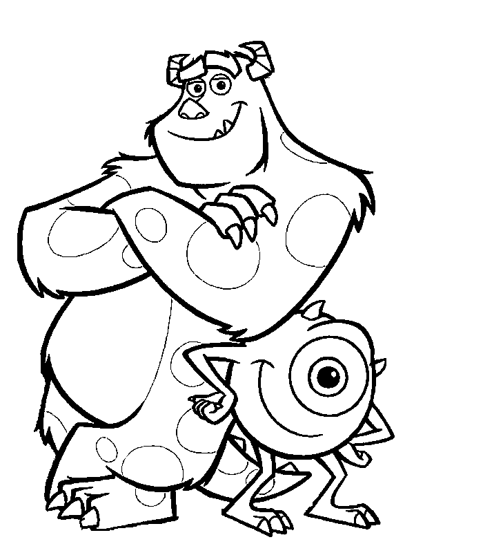 monster coloring pages to print Coloring4free
