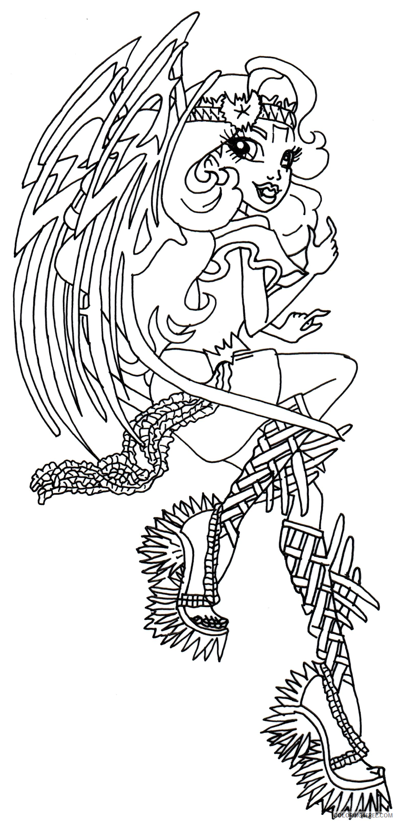 monster high coloring pages batsy claro Coloring4free