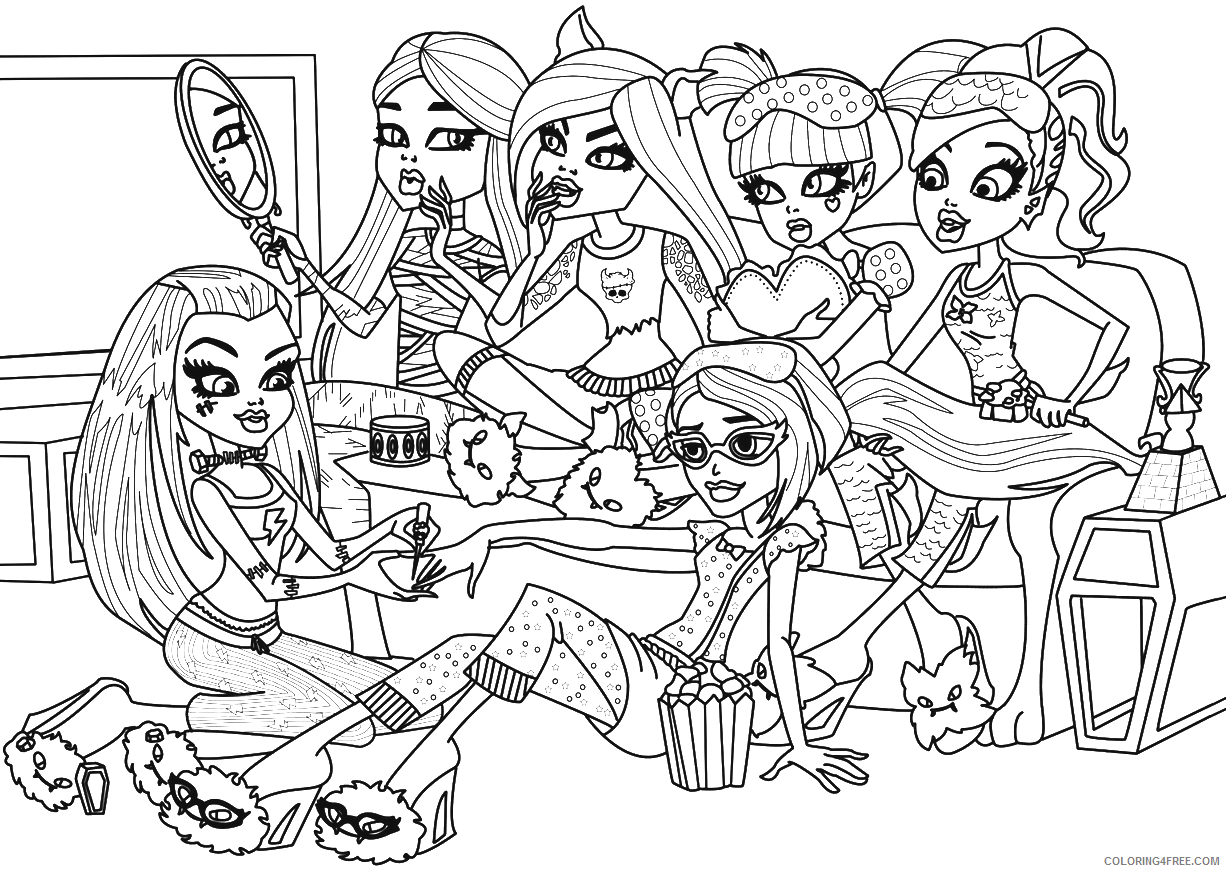 monster high coloring pages for girls Coloring4free