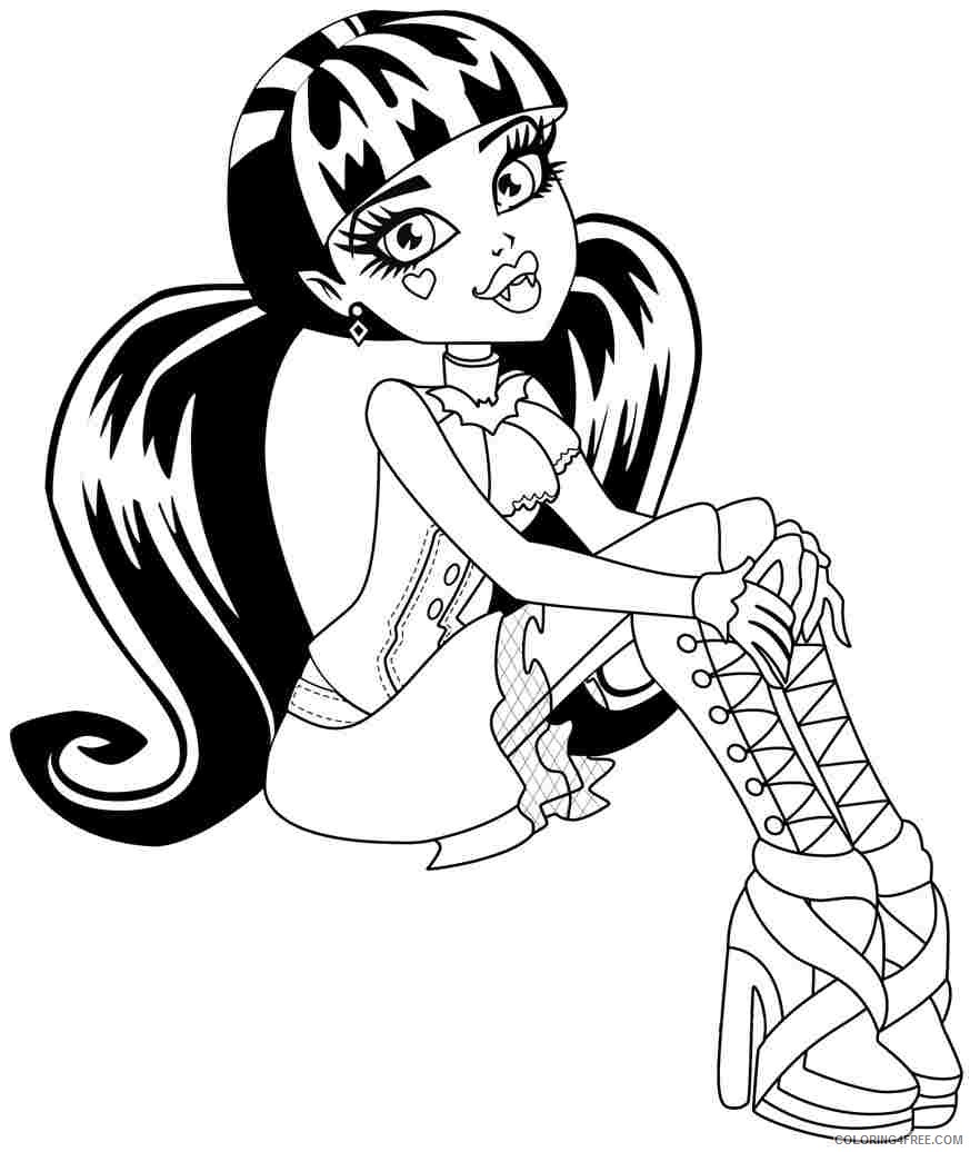 monster high draculaura coloring pages for kids Coloring4free
