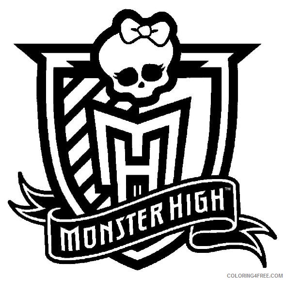 monster high logo coloring pages Coloring4free