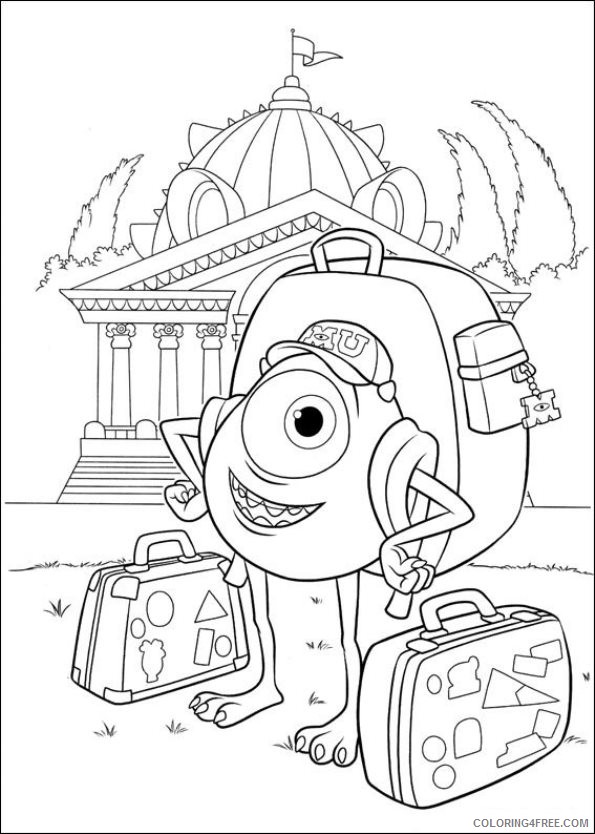 monsters inc coloring pages mike monster university Coloring4free