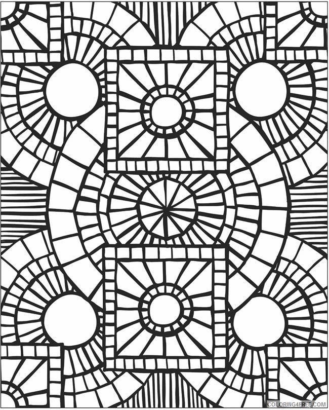 mosaic coloring pages for adults Coloring4free