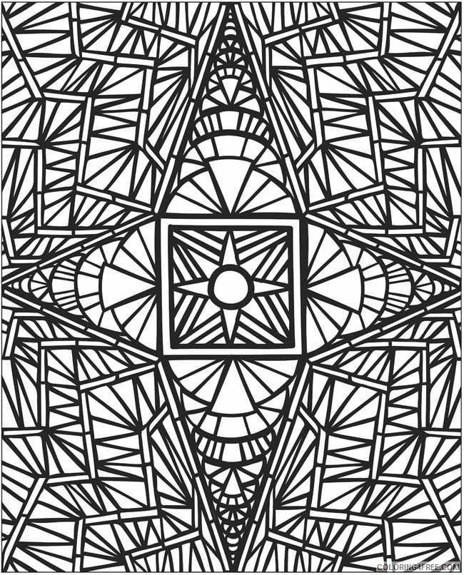 mosaic coloring pages hard Coloring4free