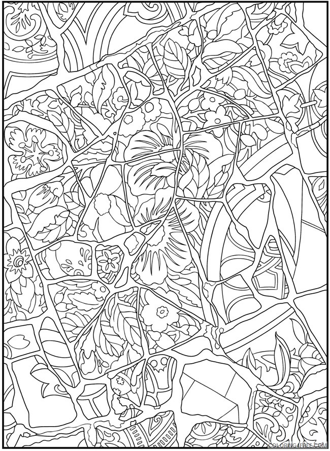 mosaic coloring pages nature Coloring4free