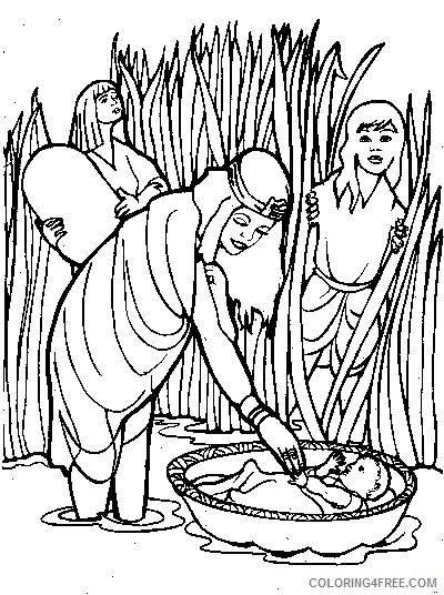 moses coloring pages bible story Coloring4free