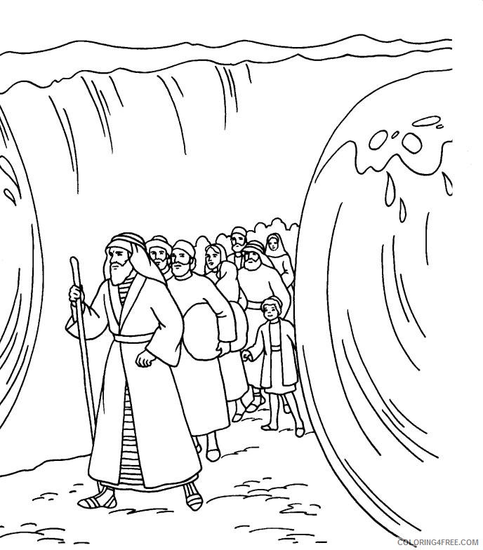 moses coloring pages crossing the red sea Coloring4free