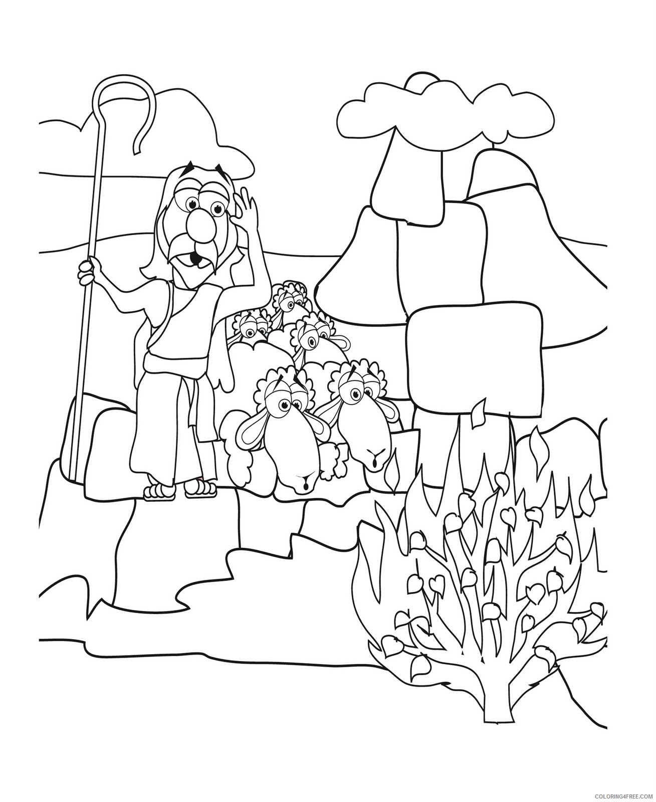 moses coloring pages for kids Coloring4free