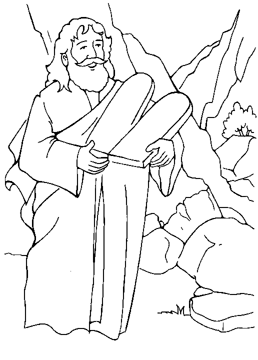 moses coloring pages the tablet of the ten commandments Coloring4free