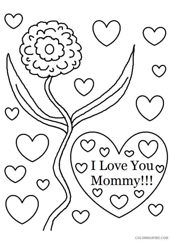 mothers day coloring pages love you mom Coloring4free