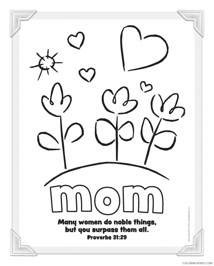 mothers day coloring pages to print Coloring4free