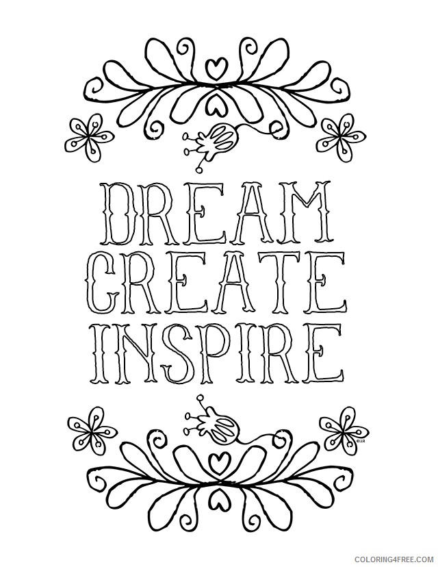 motivational quote coloring pages Coloring4free