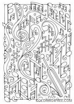 music coloring pages for adults printable Coloring4free