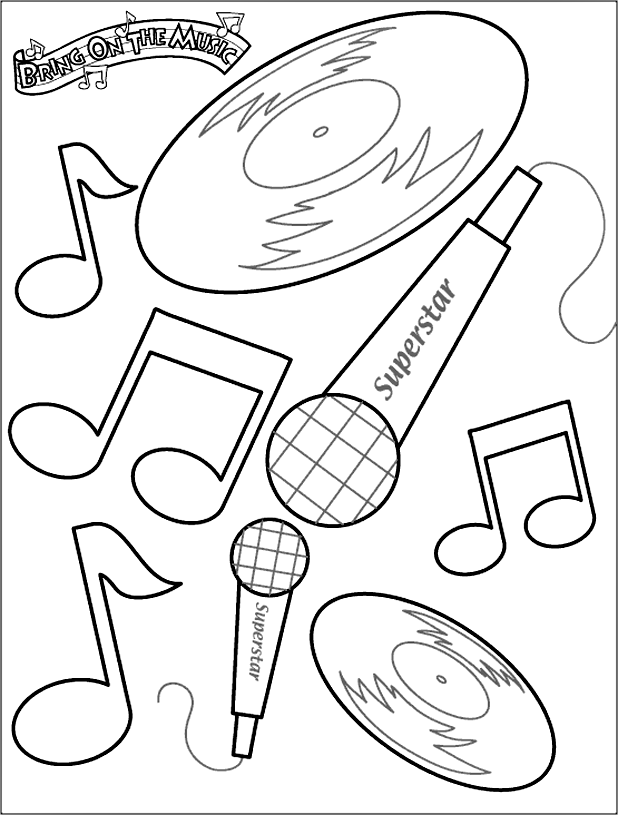 music coloring pages to print Coloring4free