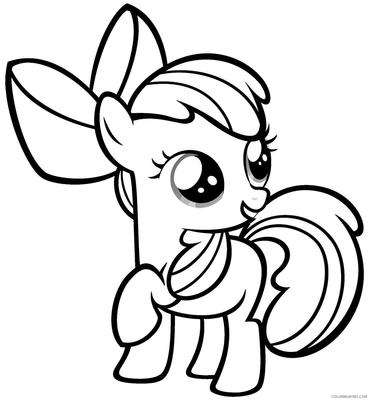 my little pony coloring pages apple bloom Coloring4free