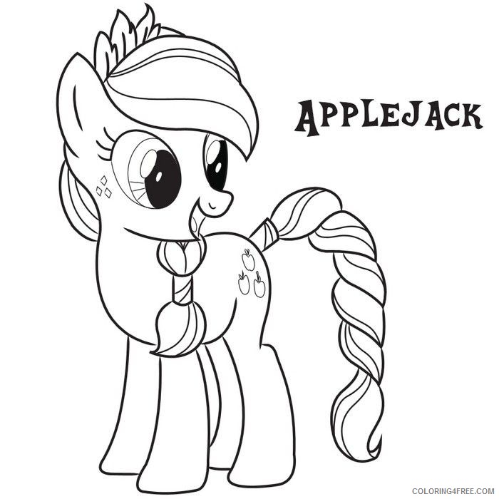 my little pony coloring pages applejack Coloring4free