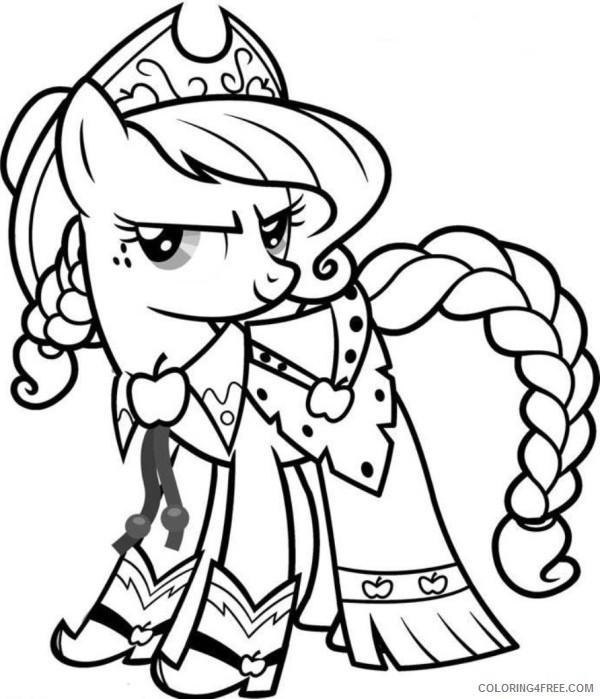my little pony coloring pages applejack dress Coloring4free