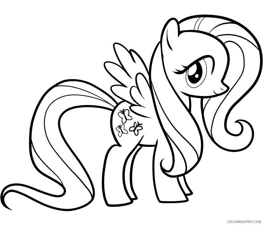 my little pony coloring pages fluttershy Coloring4free
