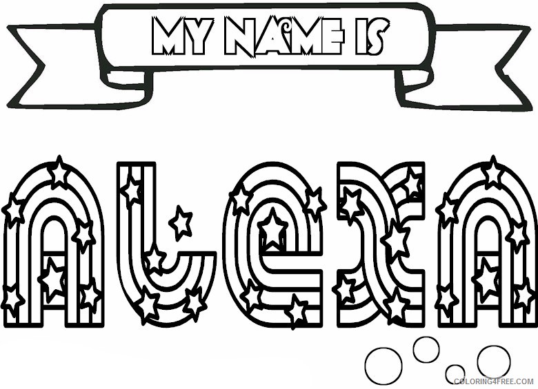 name coloring pages alexa Coloring4free