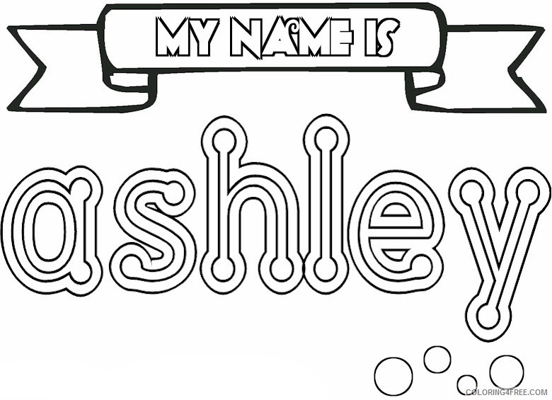 name coloring pages ashley Coloring4free