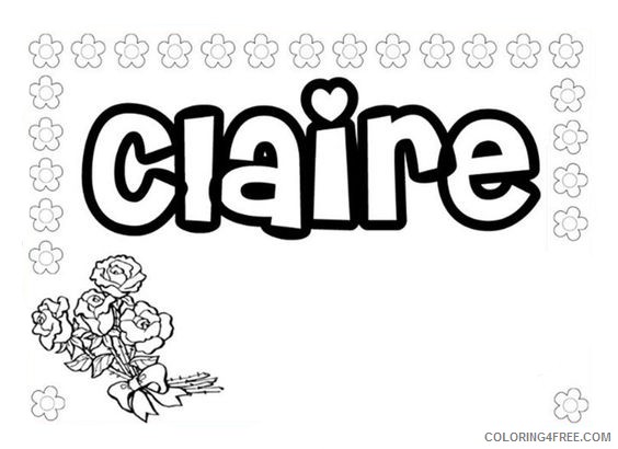 name coloring pages claire Coloring4free