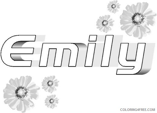 name coloring pages emily Coloring4free