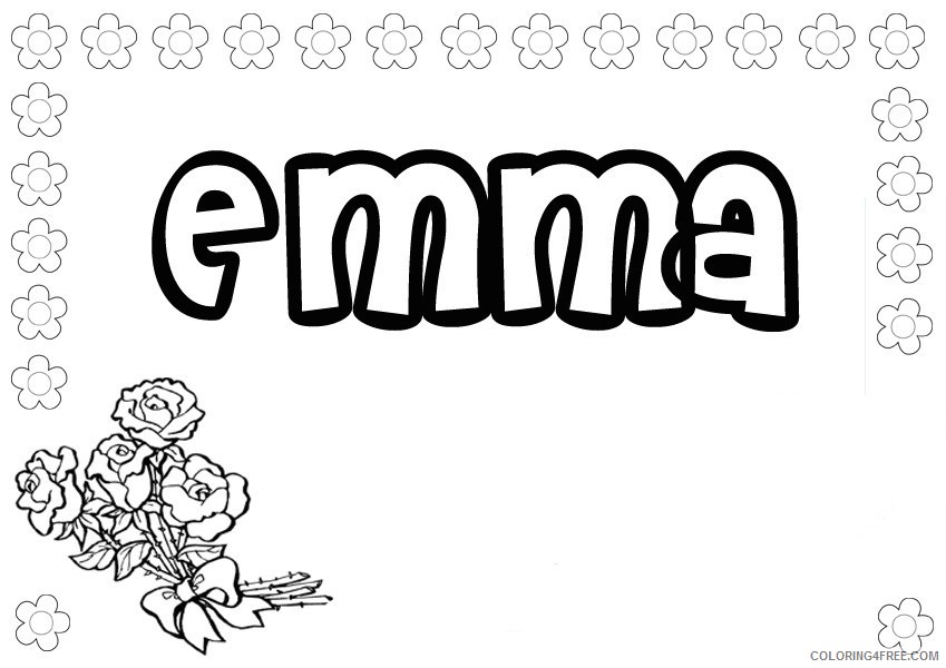 name coloring pages emma Coloring4free