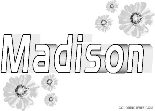 name coloring pages madison Coloring4free
