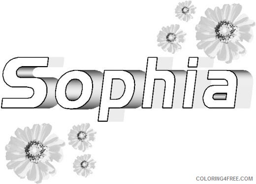 name coloring pages sophia Coloring4free